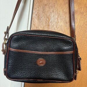 Vintage Dooney & Bourke Black Pebbled Leather Crossbody